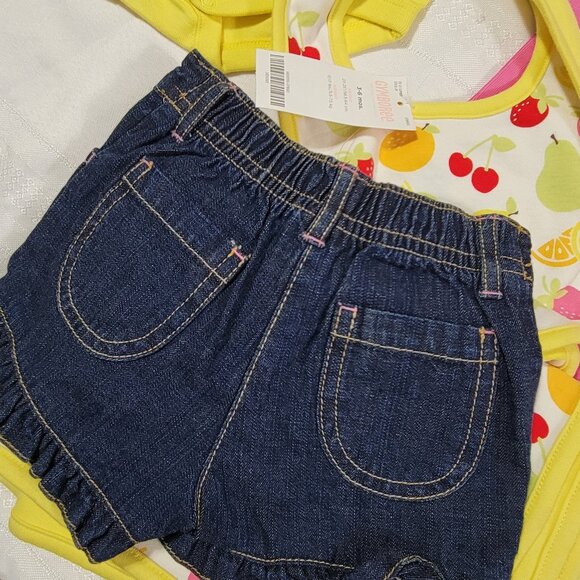 Gymboree Berry Sweet NWT 3-6 month Lot Blanket Bib Hat Bodysuits Pants Shorts - Picture 5 of 6